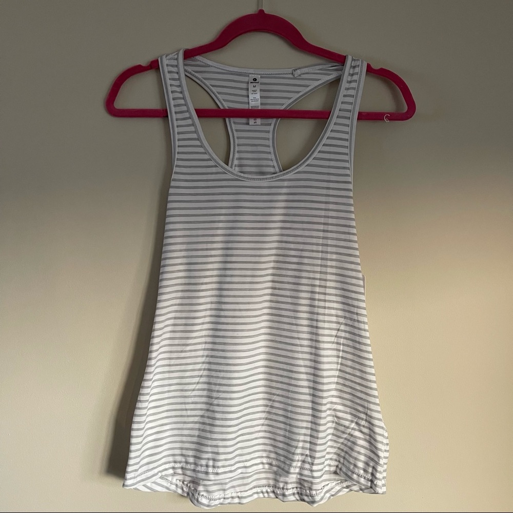 Striped racer back tank
